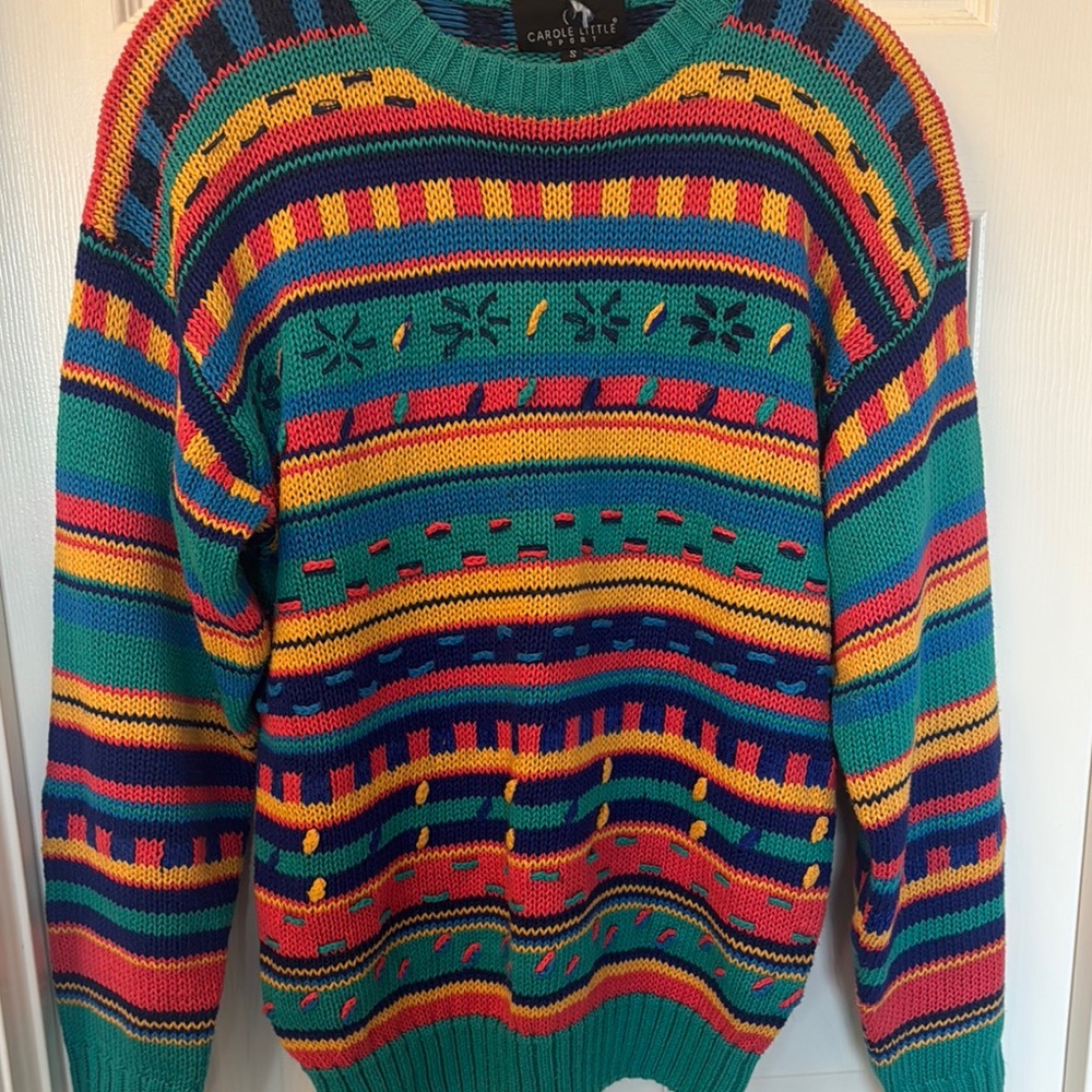 Vintage  Colorful Striped Sweater by Carole Little
